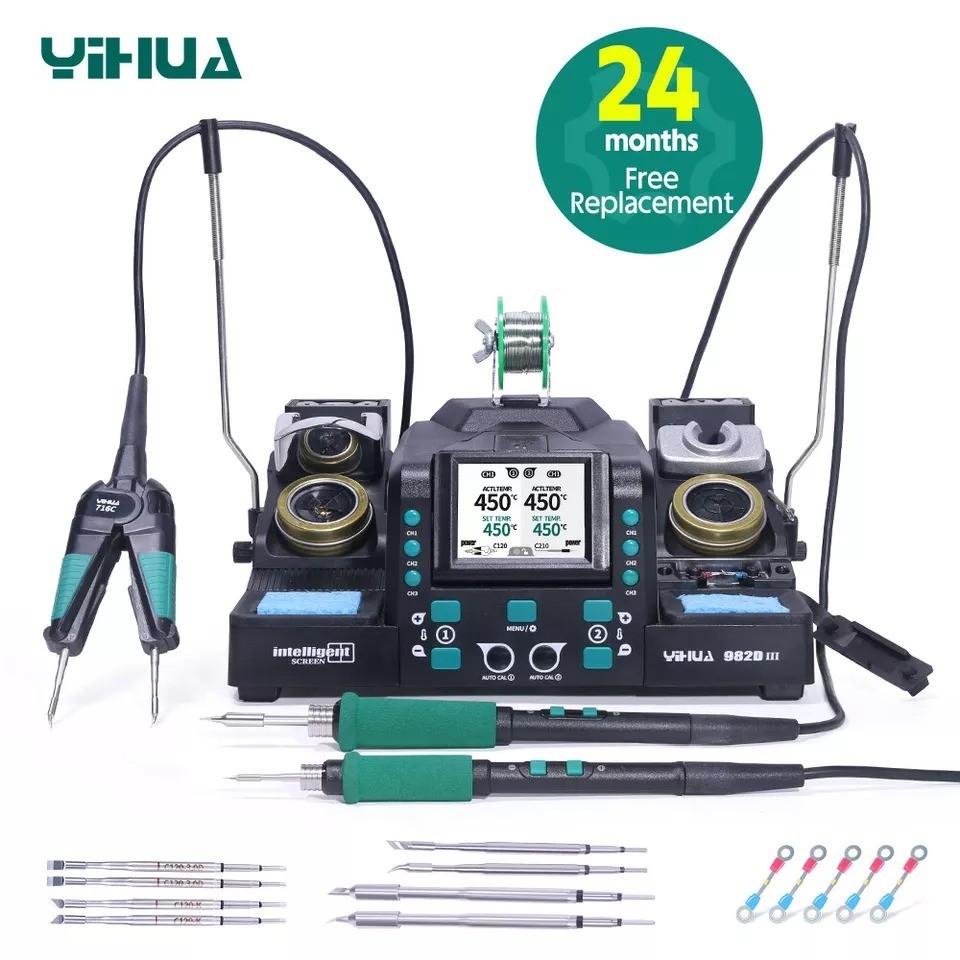 YIHUA 982D-III Digital Hot Tweezers Soldering Station C210/245 Soldering Iron