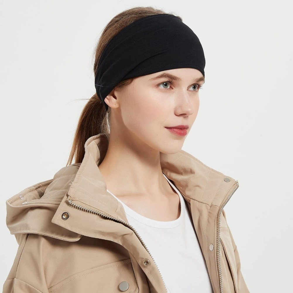 5 Pack Workout Headbands - Moisture Wicking Sports Sweatbands for Men & Women