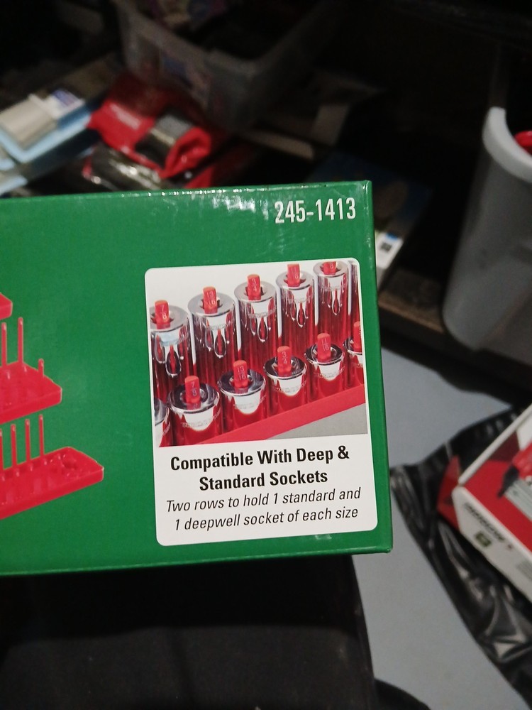 3 piece SaE socket organizing tray