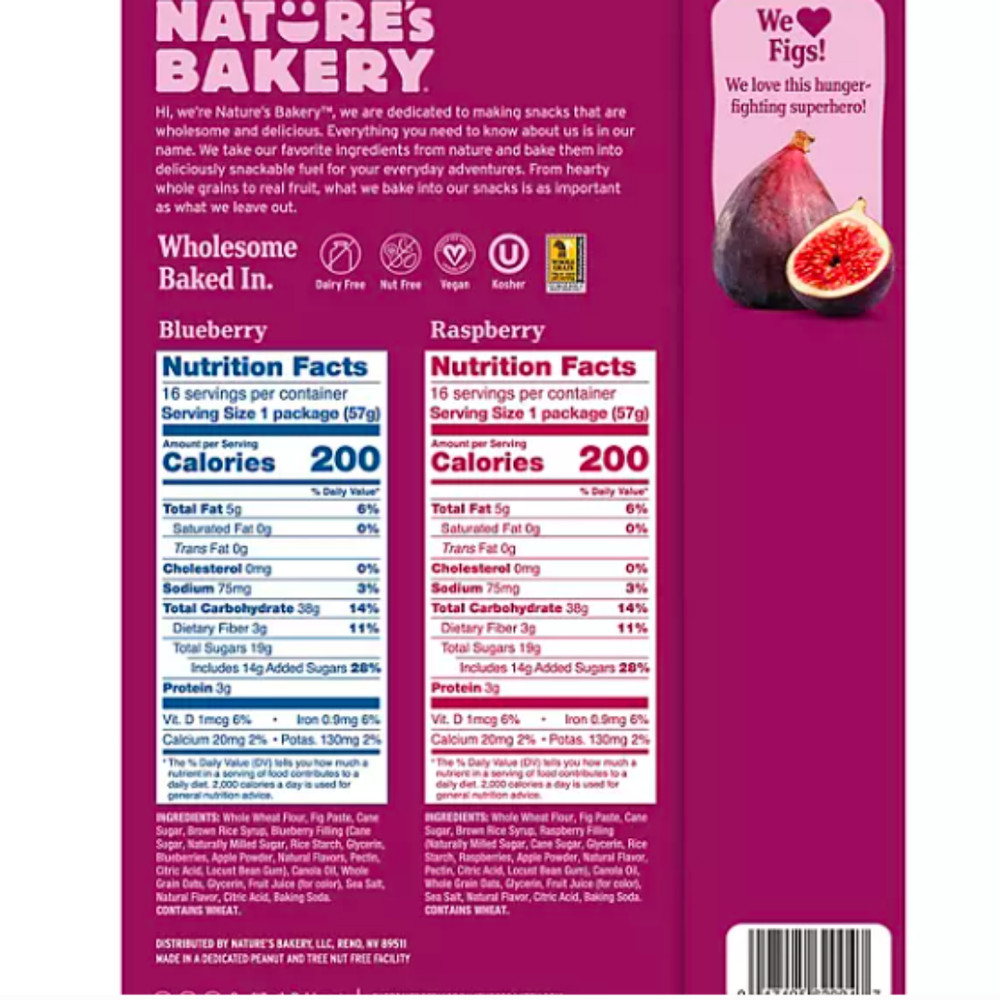 Nature's Bakery Fig Bars Variety Pack 2 oz 32 ct