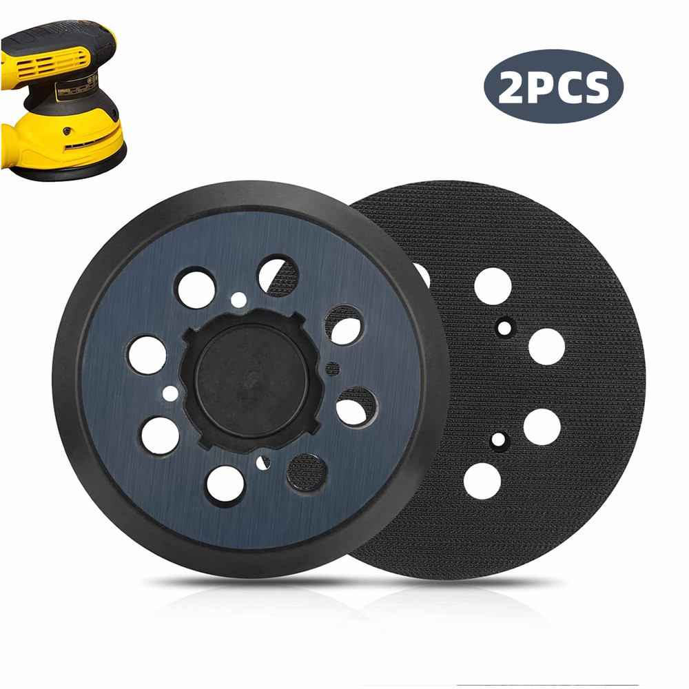 2Pcs 5in Hook Loop Orbital Sander Pad Replacement for Dewalt DWE64233 N329079