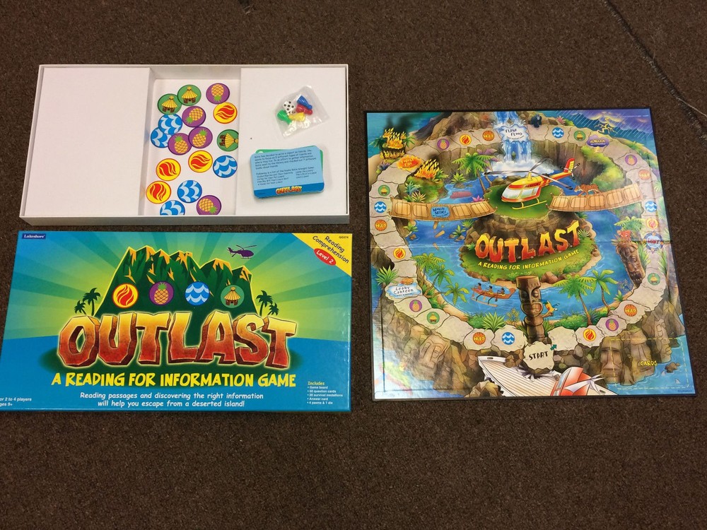 Outlast Reading Comprehension Board Game Lakeshore
