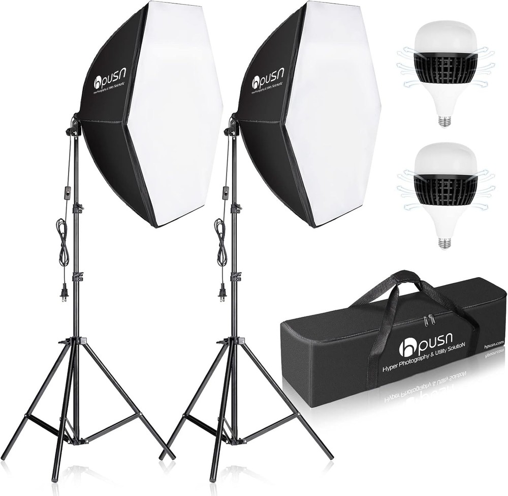 Softbox Lighting Kit 30x30in Continuous Photo Studio