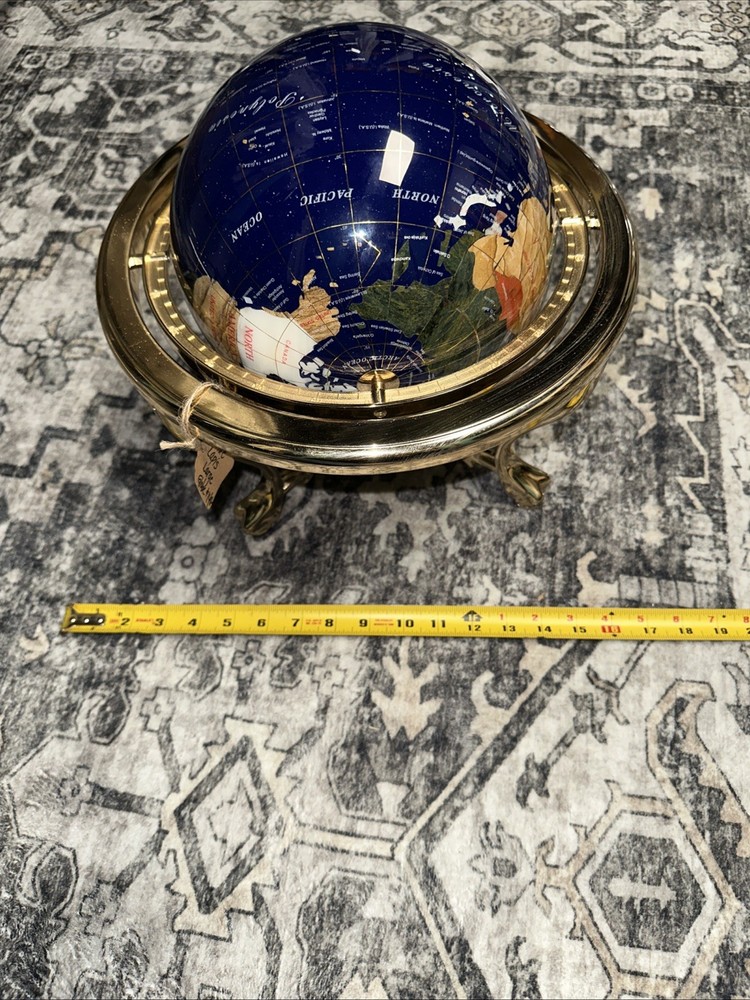 Blue Lapis Table Globe