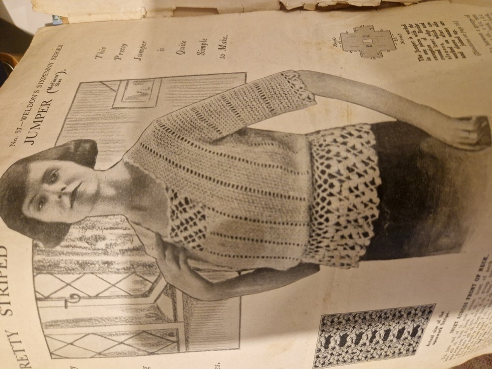 1920s Vintage Weldons Crochet Pattern Book 10 Designs 20 pages COPY