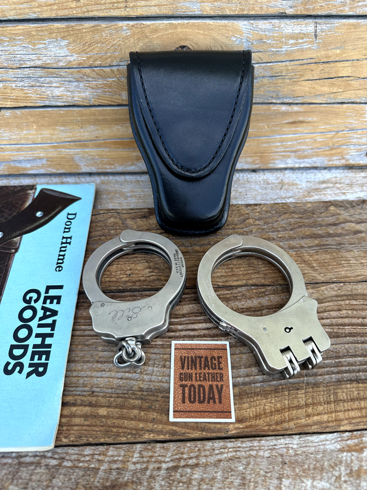 Discontinued Don Hume Plain Black Cuff Case For Chain Hinge Security Handcuffs