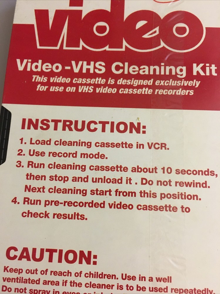 Video VHS Cleaning Kit Volt Master Sealed New