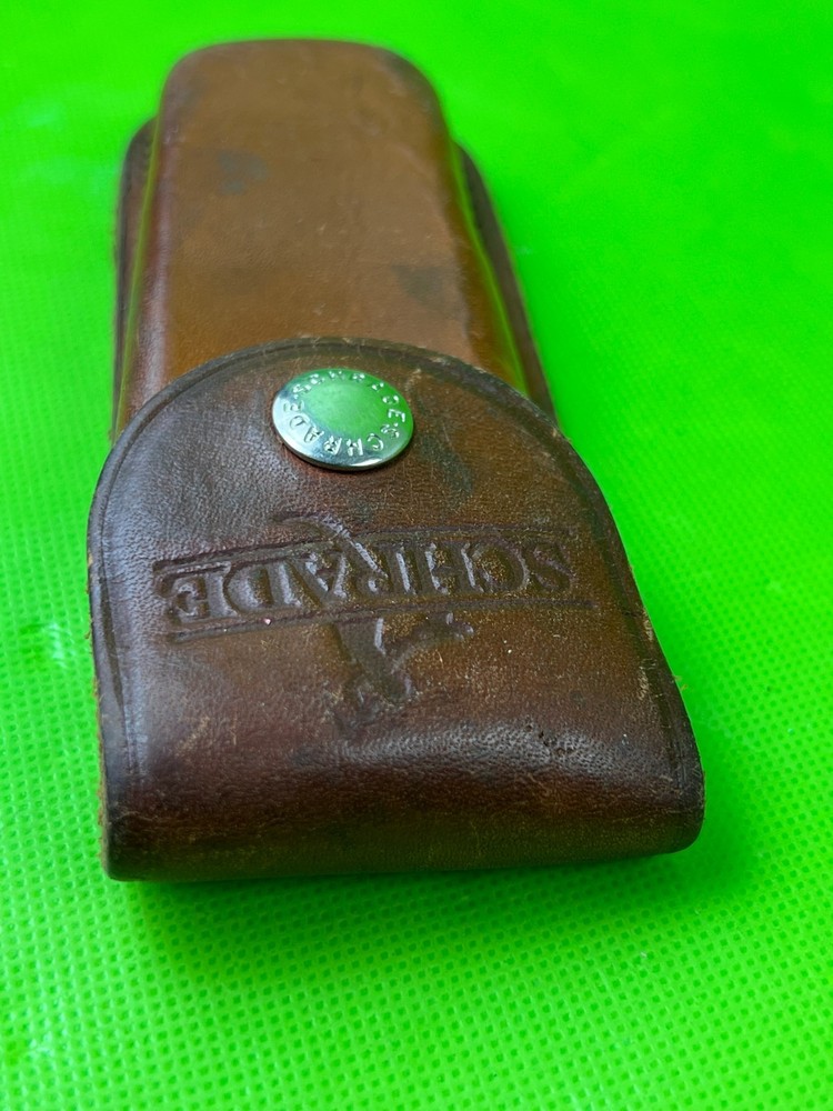 Vintage Schrade Leather Sheath brown for folding knife