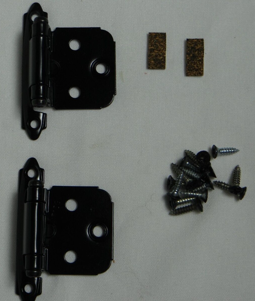 Amerock BP7139-BK Hinge, Self-Closing, Face Mount Overlay Variable Hinge Pair