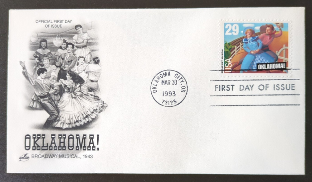 29c  Oklahoma! # 2722 FDC 1993 Artcraft