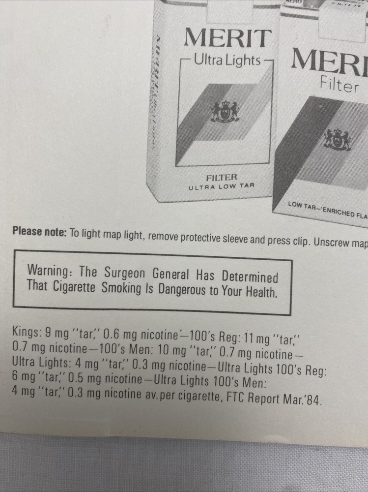 Merit map light Vintage 1984 NEW