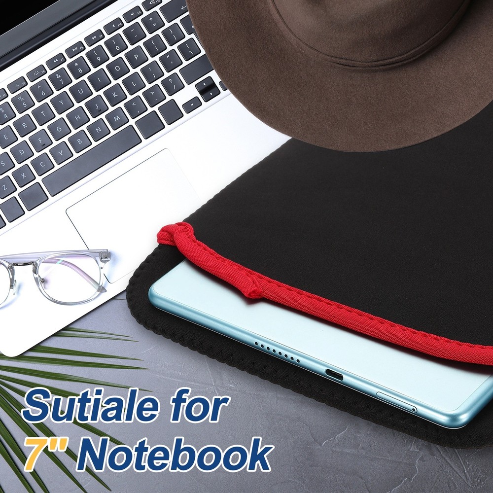 Laptop Case Computer Sleeve Universal for 7" Notebook Red-Black