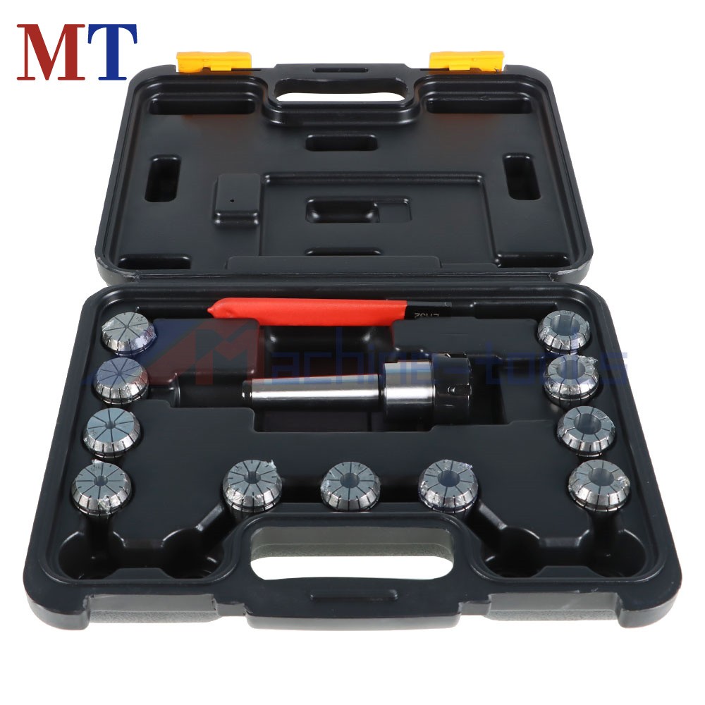 MT3 Shank With 11 Pack ER32 Collet Set ER32 Chuck & Spanner For Milling Machine