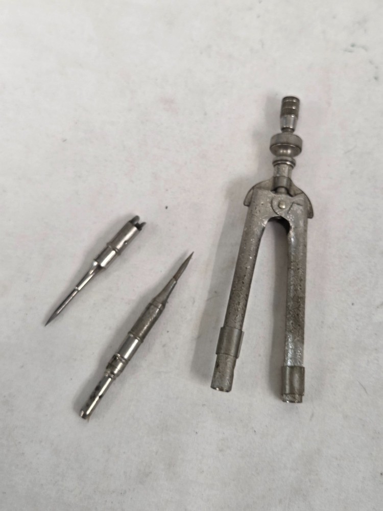 Antique Drawing Drafting Compass Eagle Pencil Co. Foral Ornate 569