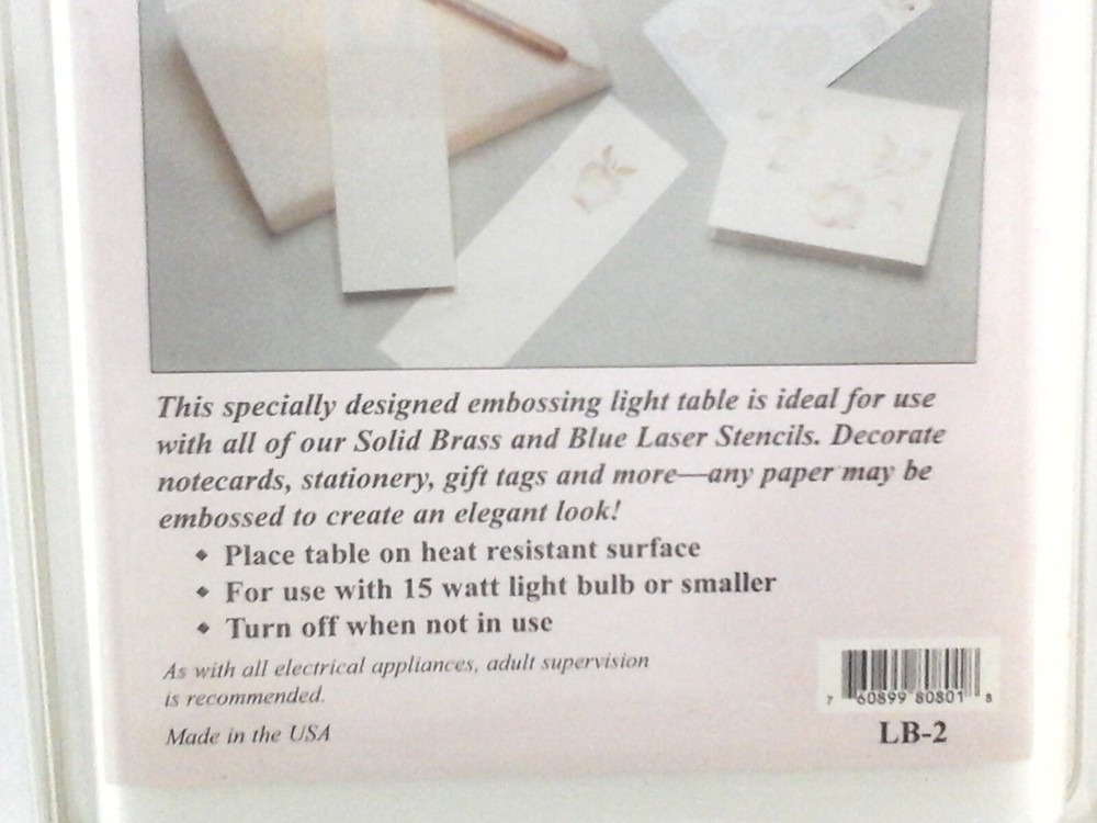 AMERICAN TRADITIONAL Embossing Light Table Scrapbooking Stamping BONUS Tools 4pc