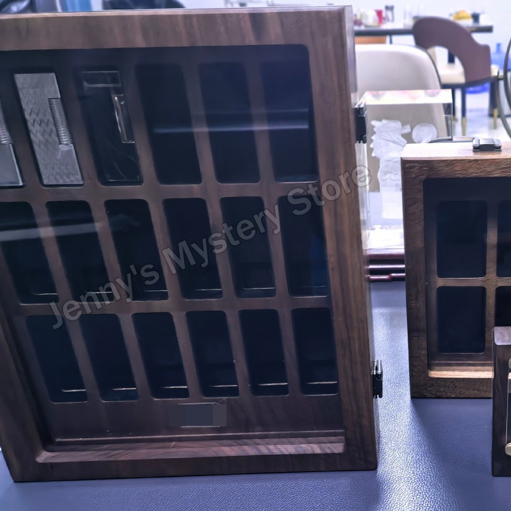 18 Slot Walnut Lighter Collection Display Case for Dunhill Rollagas Lighter