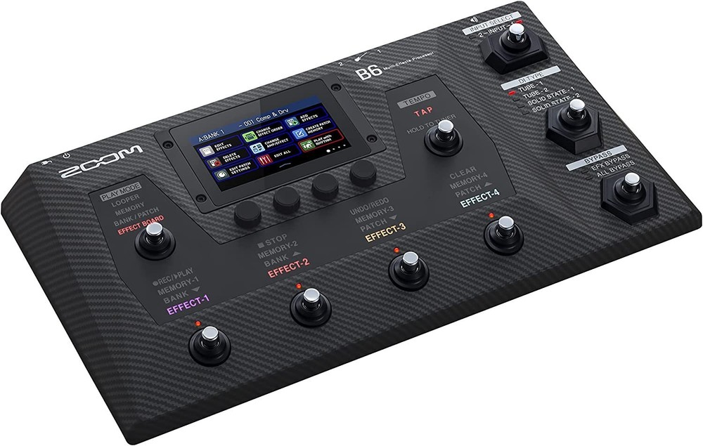 Zoom B6 Bass Multi-Effects Processor with 4 DI Boxes, A/B Switcher,...
