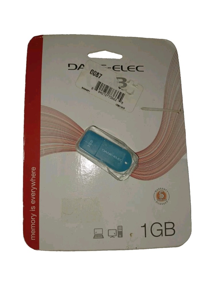 Dane Elec 1 GB USB Portable Memory New Sealed (ZE)