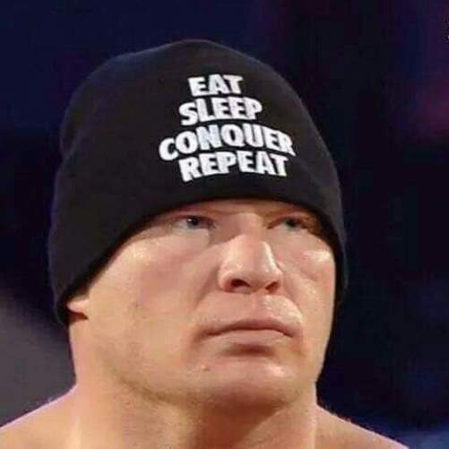 Brock Lesnar Eat Sleep Conquer Repeat Embroidered Beanie Cap Hat