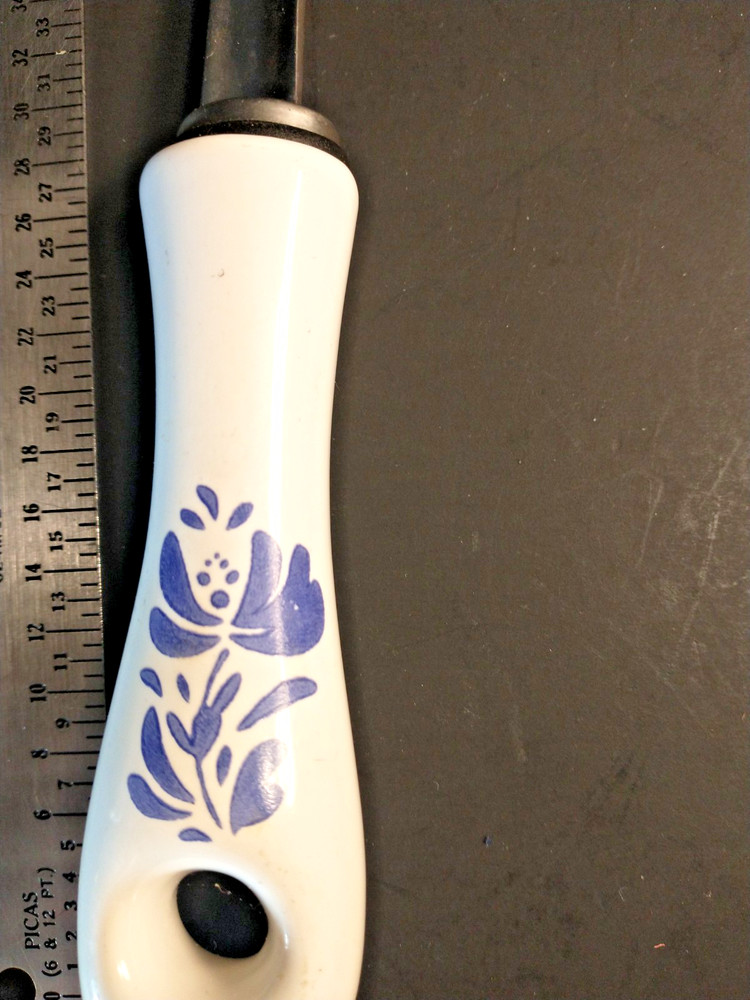Pfaltzgraff Yorktowne Ceramic Handle Serving Fork 10.25" long