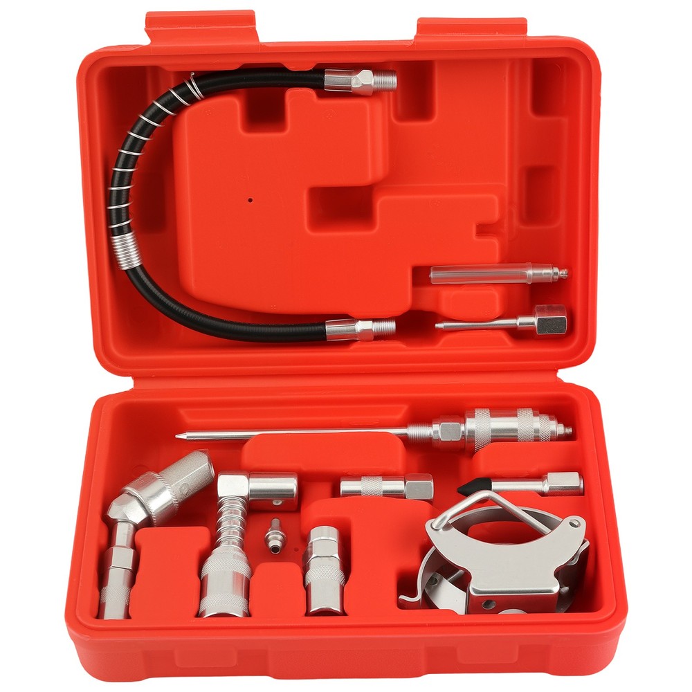 11PC Complete Grease Gun Kit 3000PSI with Multiple Adapters and Case
