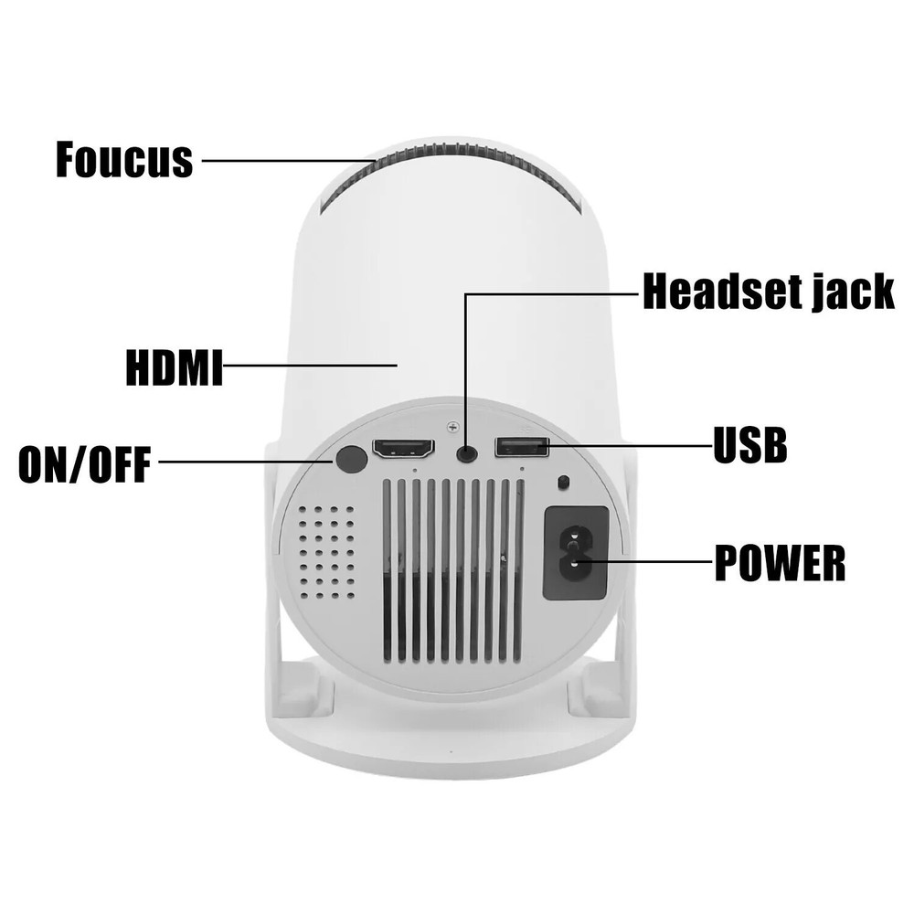 Portable Android Smart Projector 5G WiFi Bluetooth 4K Mini Home Video Theater