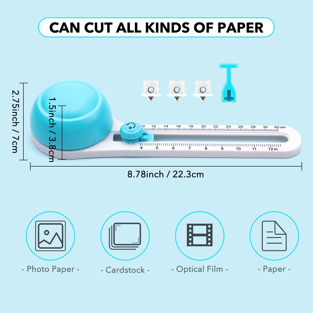 Circle Cutter with 3 Blades Adjustable Paper Cutter Trimmer Craft Cutting Tools