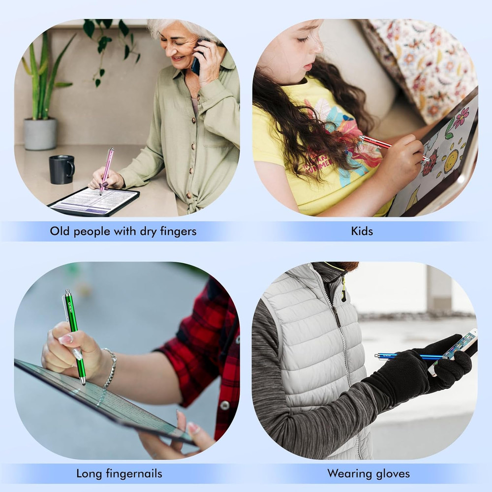 Stylus Pens for Touchscreens,Meko 10 Pack Thin Rubber Tip Stylus Replaceable Tip