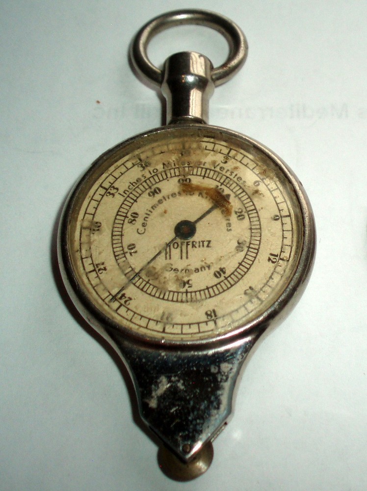 VINTAGE ANTIQUE GERMANY MAP READER NAUTICAL COMPASS MARITIME OPISOMETER TOOL