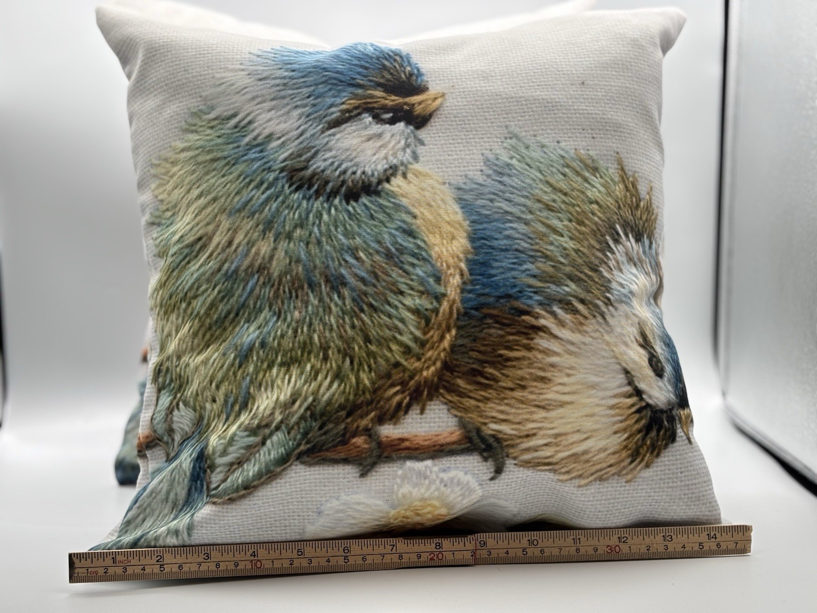 TentCraft Bird Throw Pillow Pair 14” Square Zippered Washable Covers Inserts