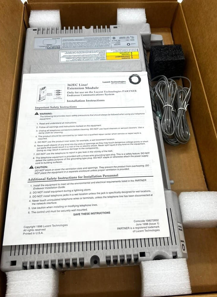 Open Box Lucent Avaya Partner 362EC Controller Module