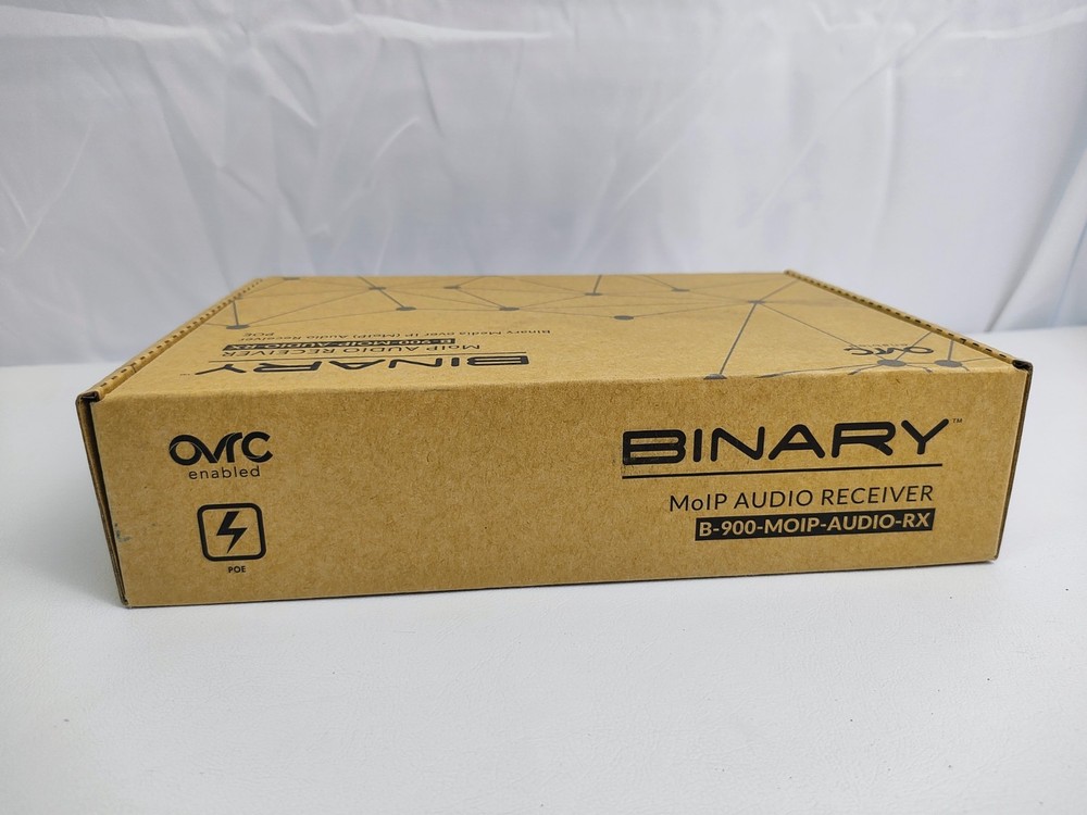 Binary B-900-MOIP-AUDIO-RX MoIP Audio Receiver Media Over IP Black Wired RCA