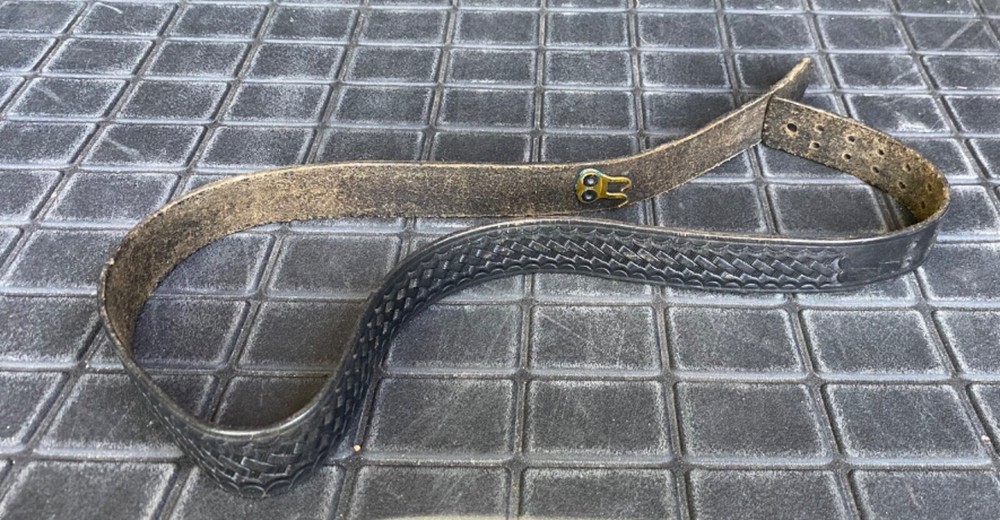 Black Leather Tooled Safariland Tactical Belt