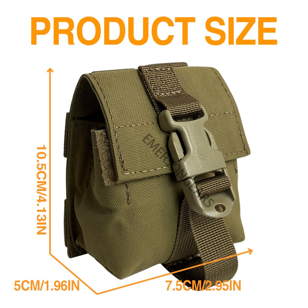 Emersongear Nylon Tactical Fragmentation Grenade Pouch MOLLE System Single-Pouch