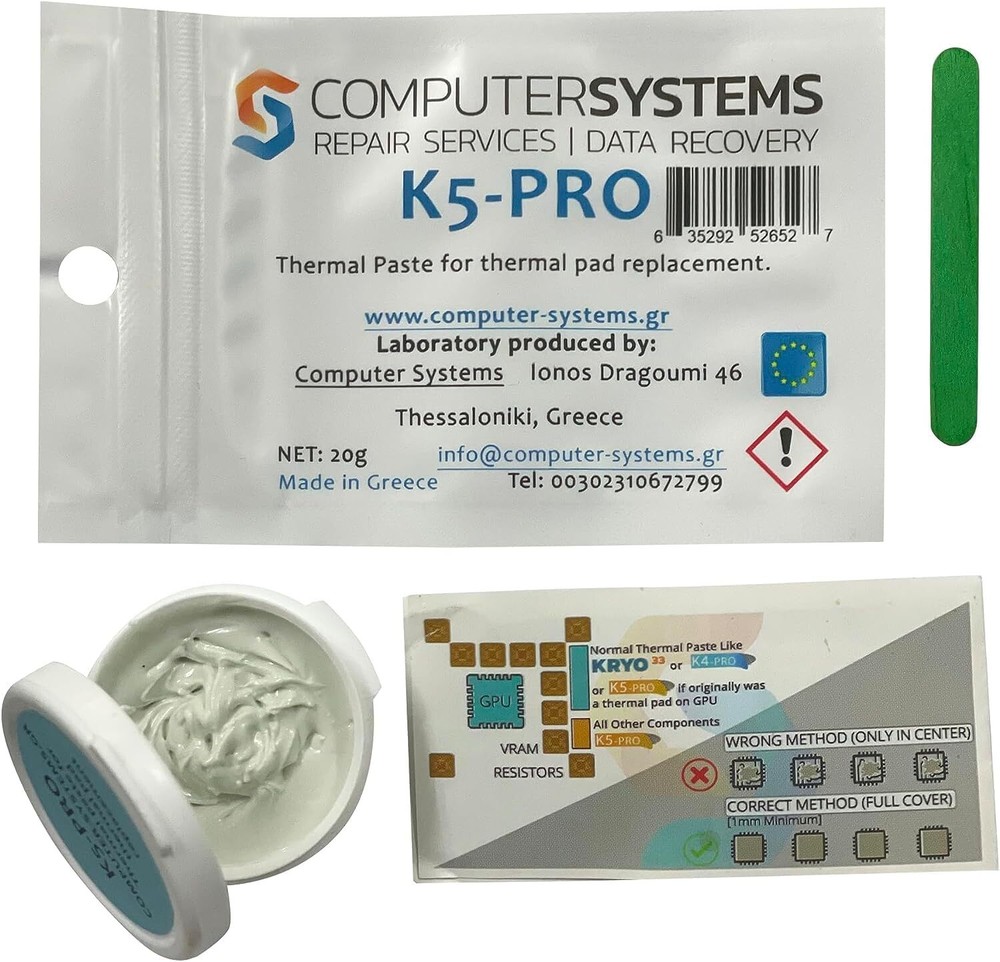 K5 PRO Viscous Thermal Paste for Thermal pad Replacement 20g (Apple iMac, Son...