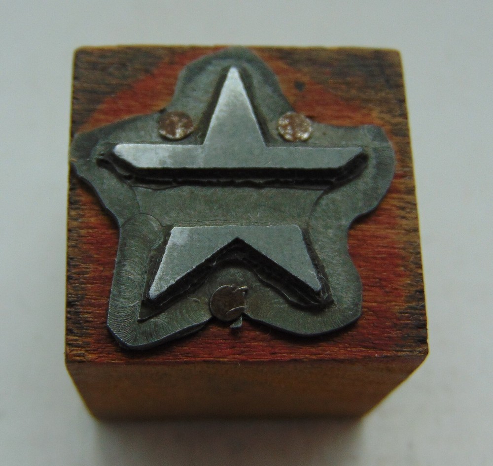 Printing Letterpress Printers Block Star With a Gap