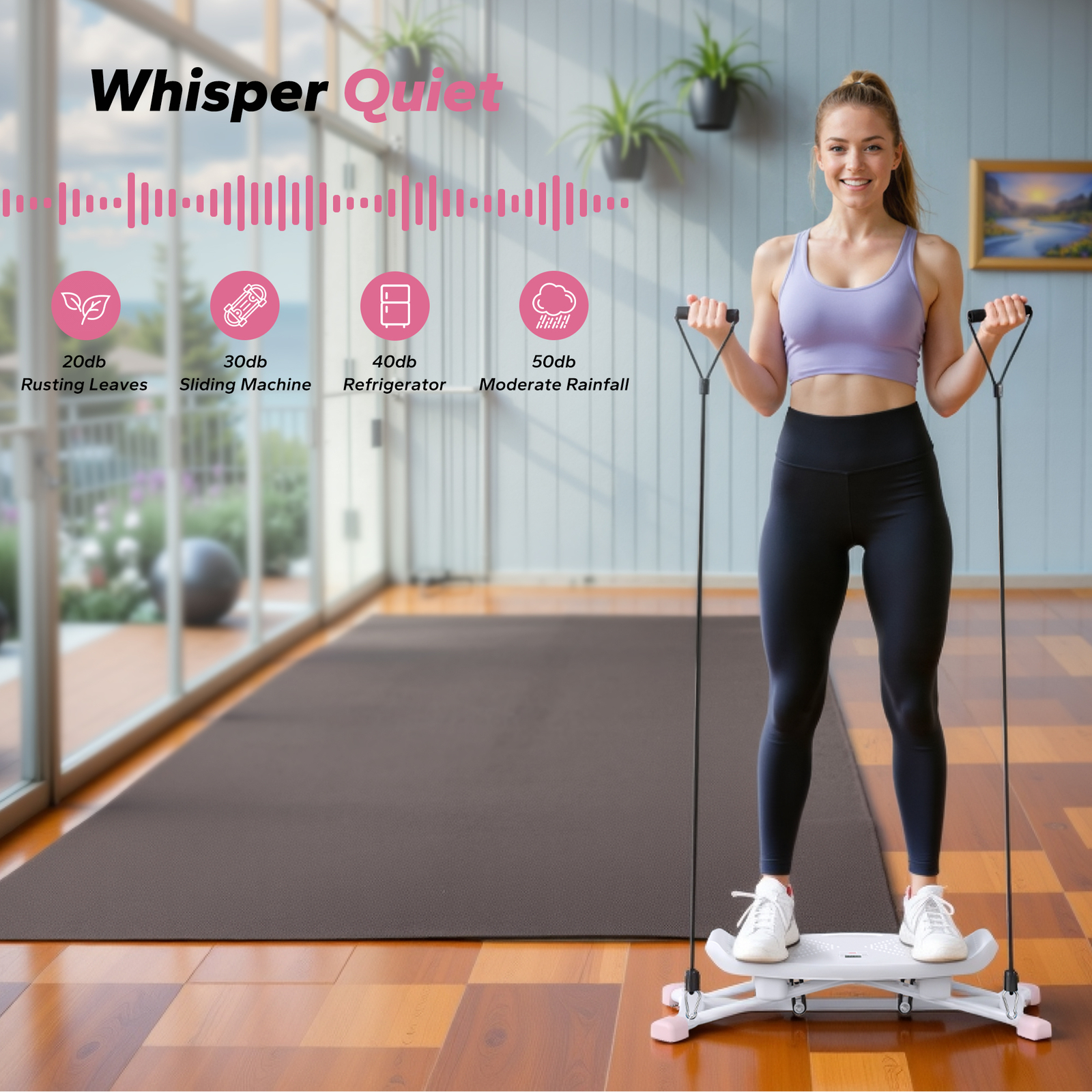 MERACH Slide Steppers for Exercise at Home Stair Stepper with Resistance Bands