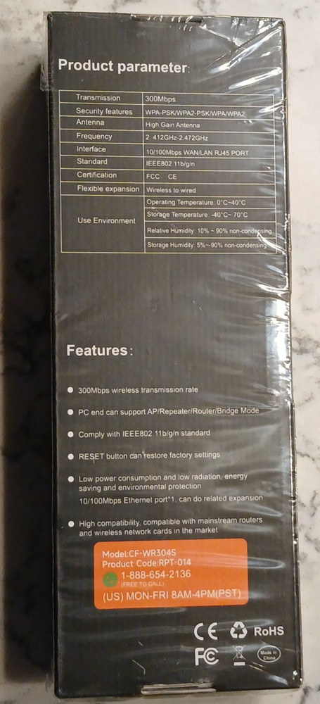 WiFi Extender Model: CF-WR304S
