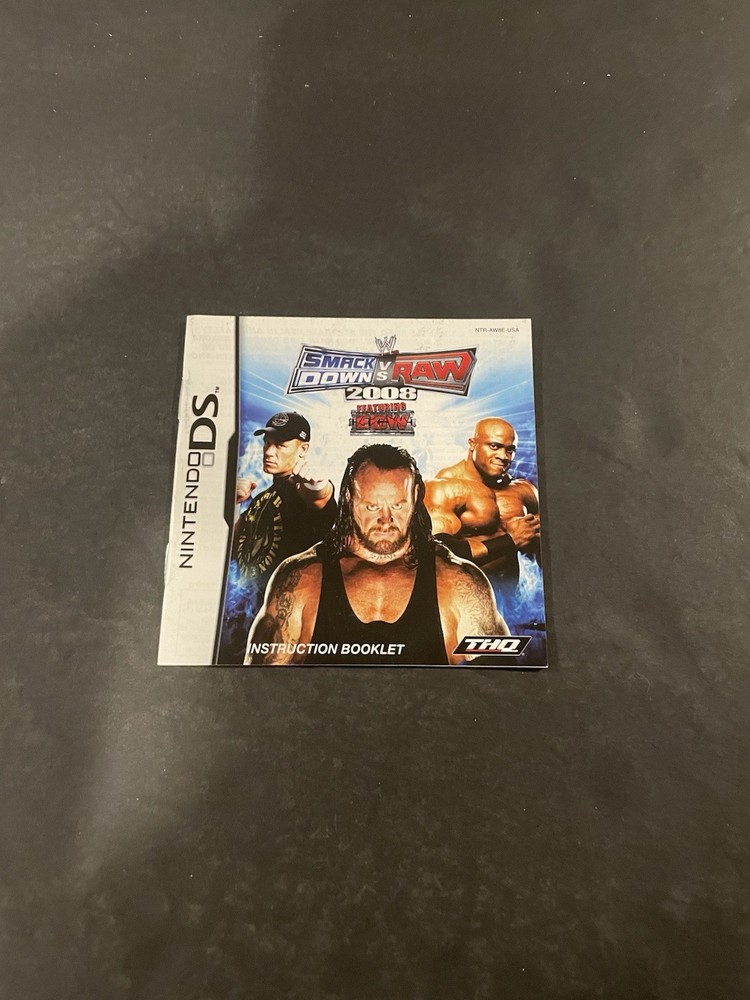 smackdown vs raw 2008 ds Manual only