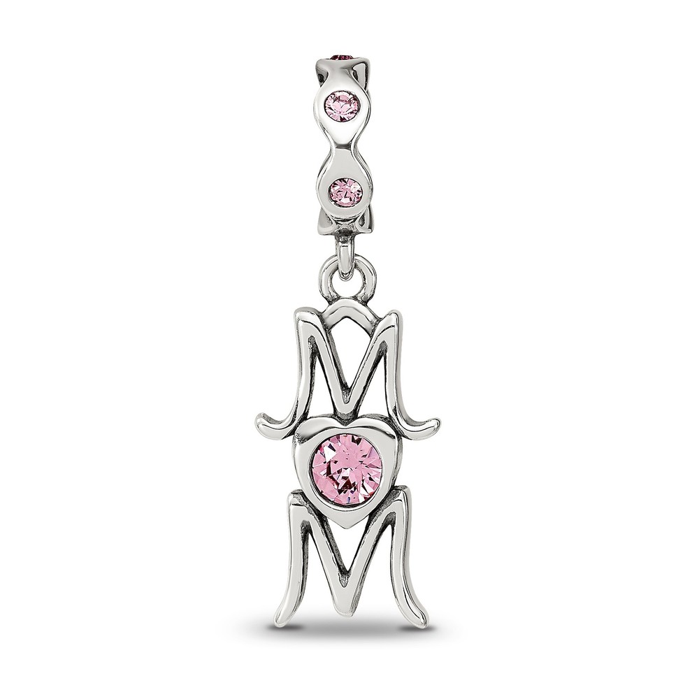 Silver Reflections Crystals MOM Dangle Bead QRS3231