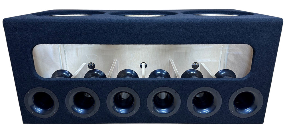 Custom Ported Sub Enclosure Box for 3 12" Subs - 2.5 CF / Sub BIRCH - Plexiglass
