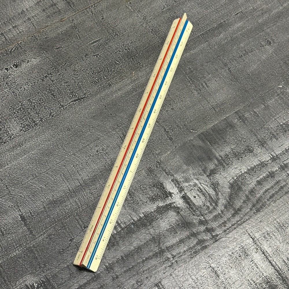 Engineer Architect Triangular 12" Ruler - The C-Thru Ruler Co.TS-658 - Mutlcolor