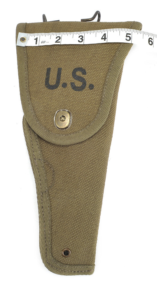 US WW2 M1916 Colt 1911 .45 Holster OD Cotton Webbing Experimental M1Holster