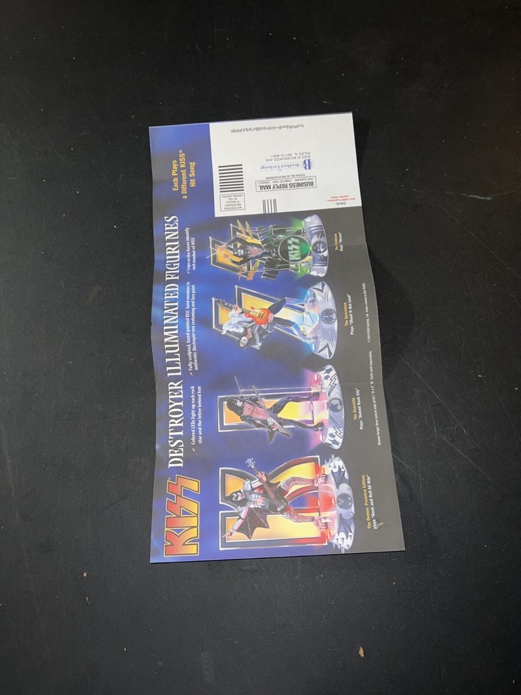 KISS : Destroyer Illuminated Figurines Mail Order Ad (Great To Display)