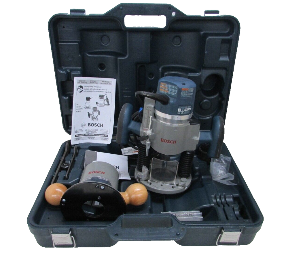 NICE! BOSCH 1617EVS FIXED / PLUNGE ROUTER COMBO KIT