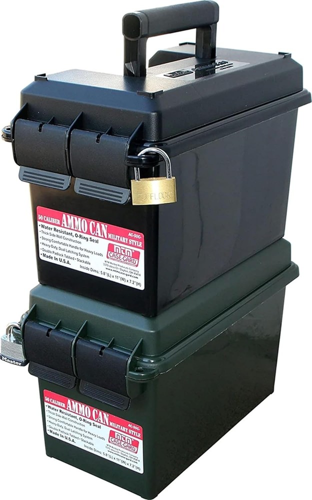 MTM AC50C Ammo Can, 50 Caliber, Field Boxes, Lockable Storage Box