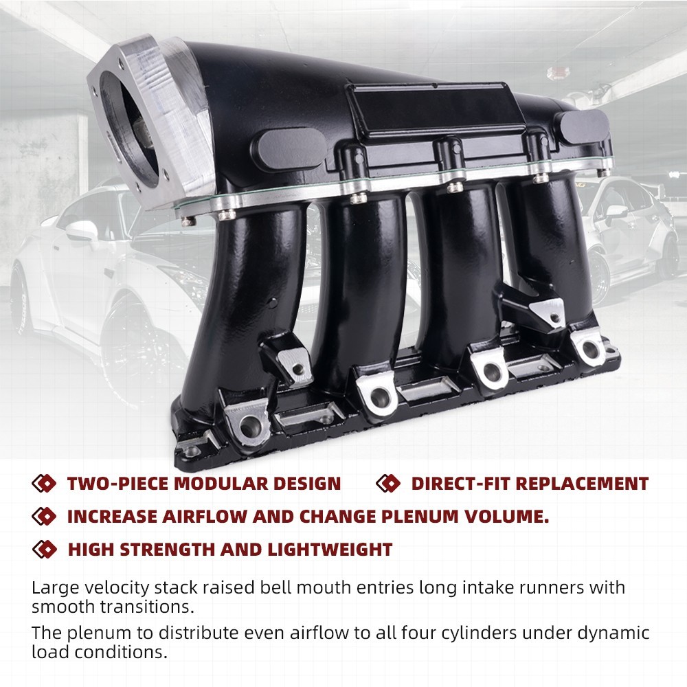 Ultra Series Street Intake Manifold Black for Honda Acura K20A/A2/A3 K24 Engines