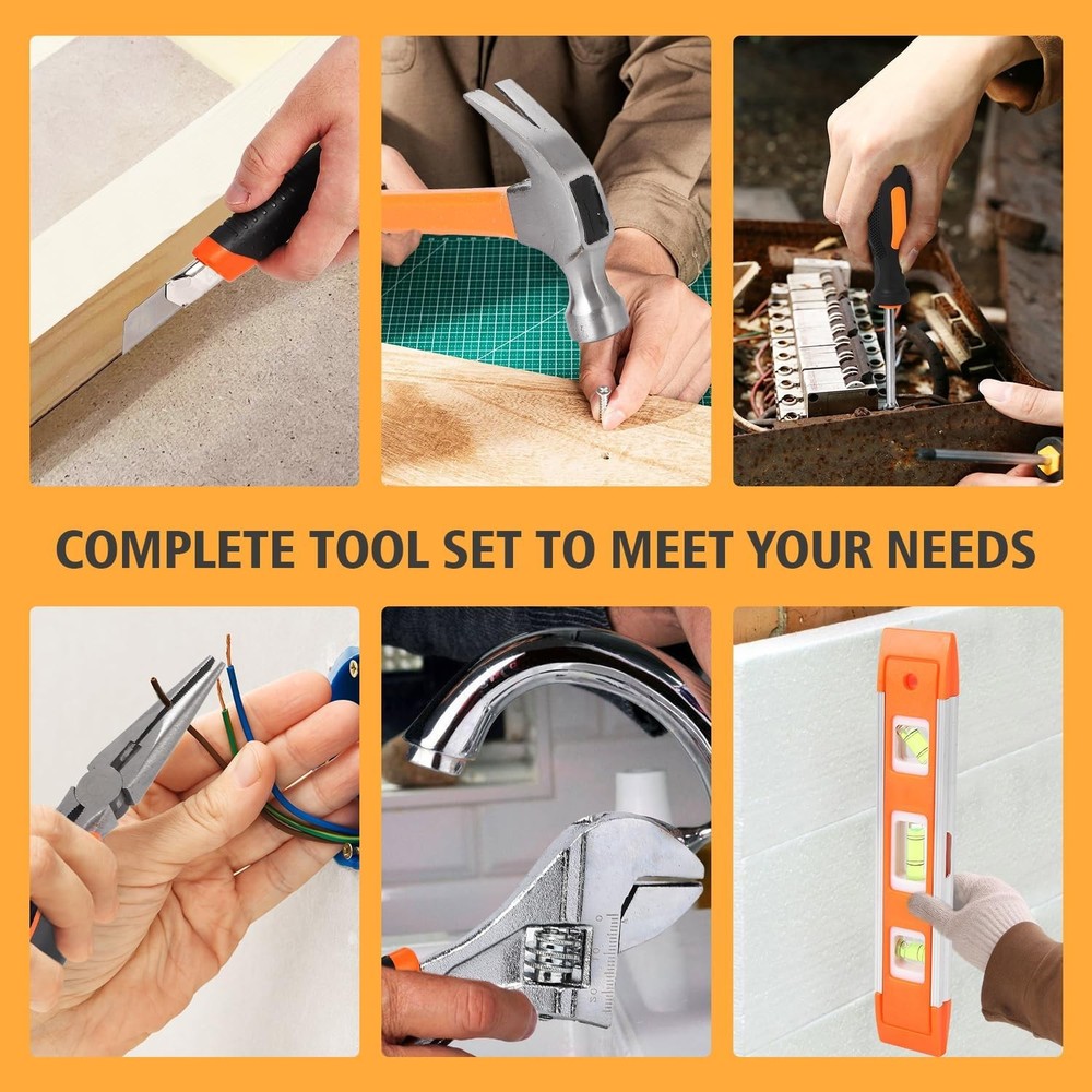 247Pcs Multifunctional Home Tool Repair Tool Auto Tool Kit Mechanic Hand Tool