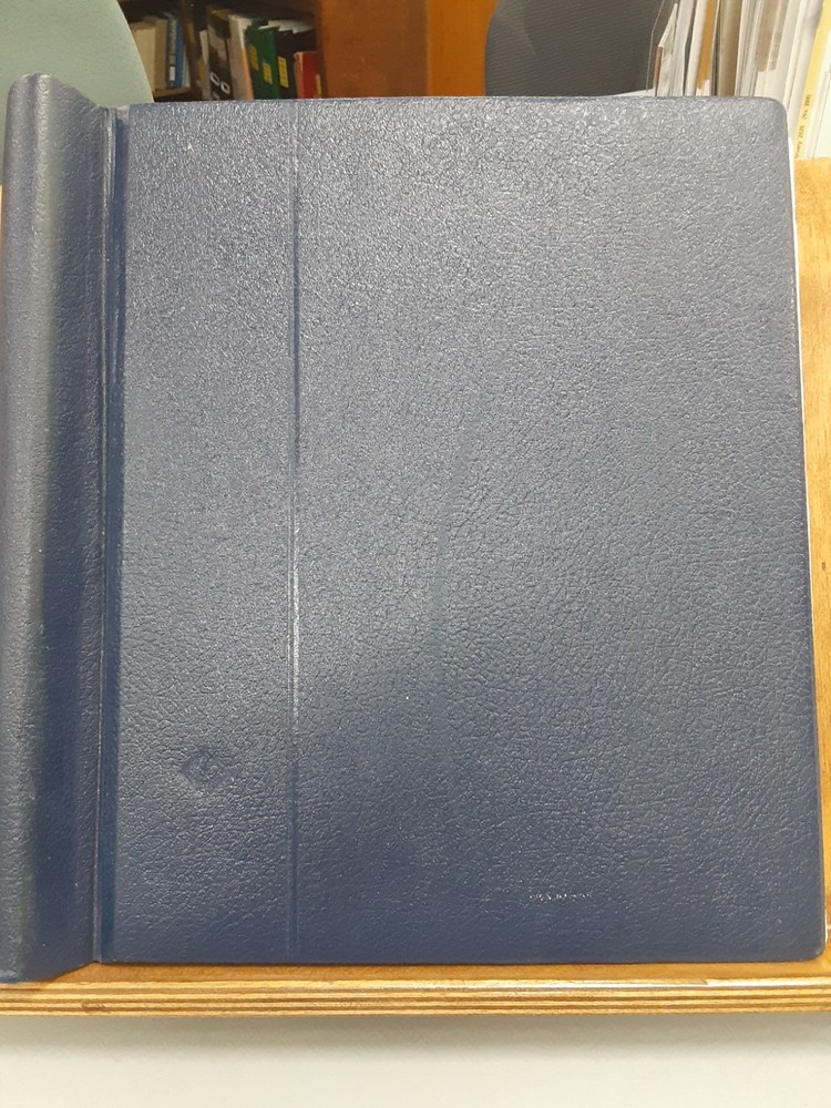 1986-1989 US Hingeless Schaubek pages in Lighthouse spring back cover no stamps