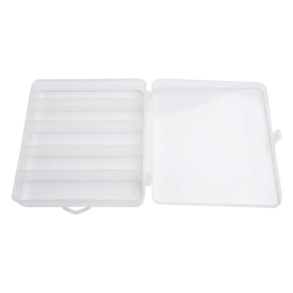 Clear Plastic Grid Storage Box for Fishing Bait Hooks Sturdy Case Container
